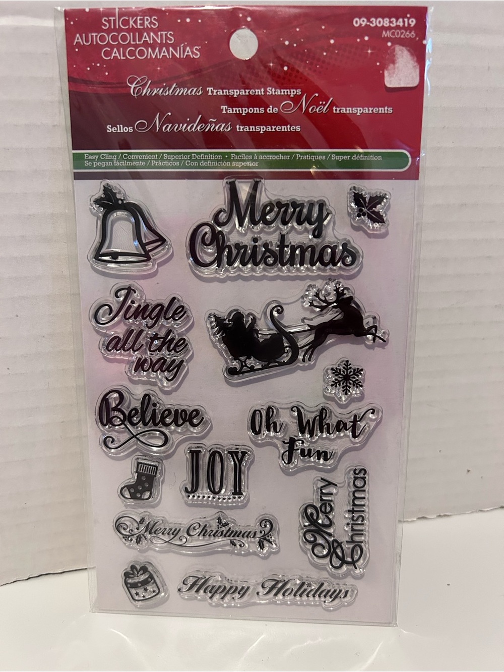 Merry Christmas clear stamps